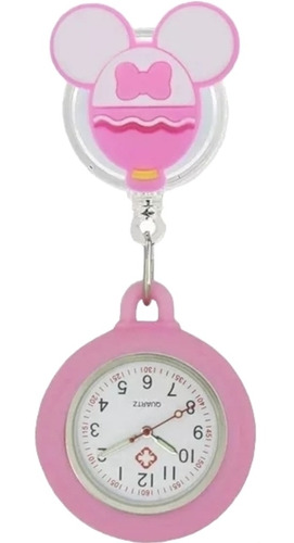 Reloj De Enfermera Minnie Rosado Claro