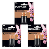 6x Pilhas Duracell Alcalina Pequena Aa 1,5v Com Nota Fiscal