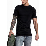 Camisa Básica Masculina Algodão Slim Fit Blusa Premium Lisa