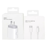 Cargador Carga Rápida 20w + Cable Para iPhone X 11 12 13 14