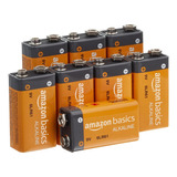 Amazon Basics 8 Baterías 9 V No Recargables Alto Rendimiento