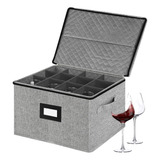 Homyfort Caja De Almacenamiento Para Copas De Vino, Contened