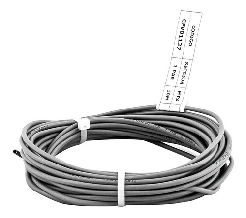 Cable Telefonia Multipar Interior 1 Par Pant. Aluminio Gris