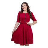 Vestido Malha Trico Midi Moda Evangelica Outono Inverno