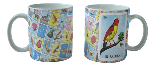 Taza De La Loteria  Personaje El Pajarito