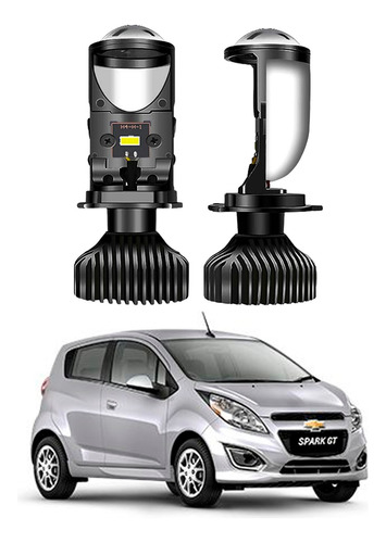 Kit Lupa Led Proyector Luz Baja/alta Chevrolet Spark Premium