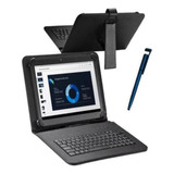 Capa Com Teclado Base  Para Tablet A9 X110 X115 + Caneta