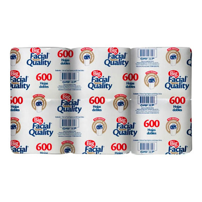 Papel Higiénico 48 Rollos De 600 Hojas Big Facial Quality
