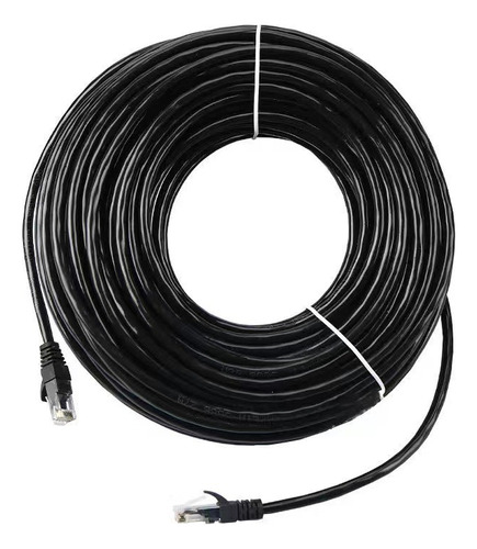 Cable De Red Cat6 Rj45 De 30 Metros Para Exterior Armado