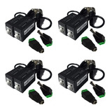 4 Pares Baluns Transceptores Hd Cctv Video+conectores Utepo