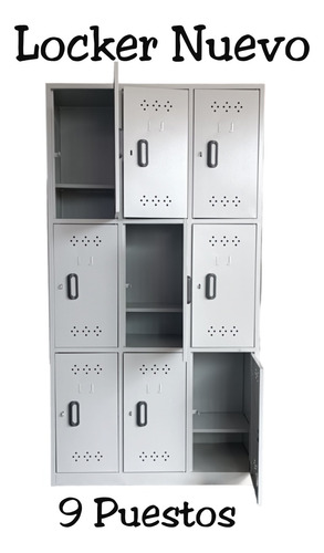 Locker Metalico  9 Puestos Mueble Organizador 