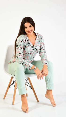 Pijama Camisero Invierno Dama Amsi 