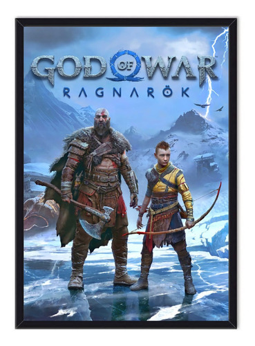 Cuadro Enmarcado - Póster Videojuego God Of War - Ragnarok