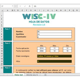 Planilla Generica De Correccion E Informe Para Wisc Iv Soft