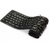 Teclado Flexível Silicone Usb Dobrável - Notebook Pc Tablet Cor De Teclado Preto Idioma Português Brasil