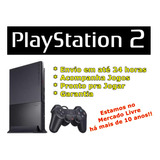 Playstation 2 Slim Completo Jogos Controle Ps2 Game Top