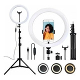 Ring Light Kit Iluminador 12 Polegadas 30cm Com Tripé Dimmer