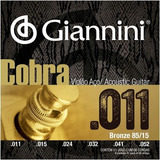 Encordoamento Giannini Cobra Violao Aco 85/15 011-052 Geeflk