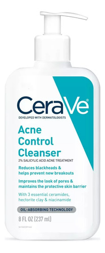 Cerave Limpiador Facial Acne Control Cleanser 237m Anti Acné