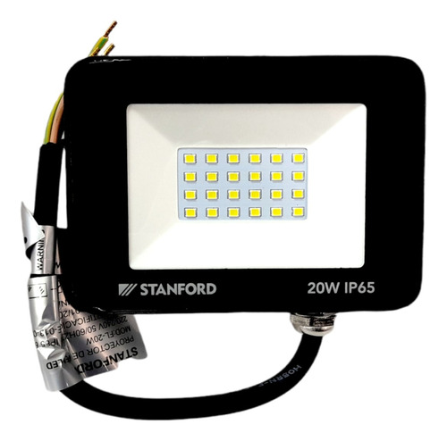 Pack 10 Foco Proyector Led 20 Watts Luz Cálida Stanford Sec 