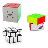 Cubos Rubik Combo 2x2 3x3 Mirror + Bases Moyu Original
