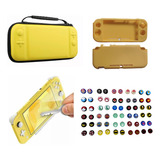 Estuche + Silicona + 4 Grips + Vidrio Nintendo Switch Lite