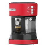 Cafetera Automática De Espresso Roja Oster® Primalatte Bvst Color Rojo 110v