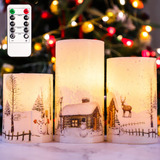 Cheriment - Velas Led De Mueco De Nieve De Navidad, Funciona