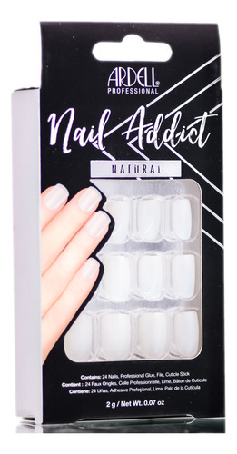 Set De Uñas Ardell Nail Addict Natural Artificial Natural Sq