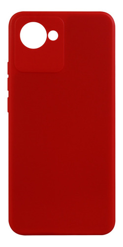 Capa Capinha Case Aveludada Vermelha P/ Realme C30 6.5