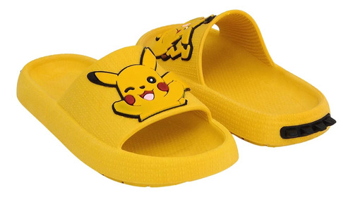 Chinelo Infantil Slide Pikachu Sandália Nuvem Menino