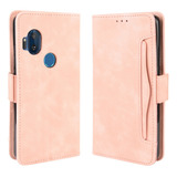 Funda Tipo Cartera Rosa Para Motorola One Hyper