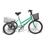 Bicicleta Triciclo Deluxe Wendy Aro 26 Completo Verde