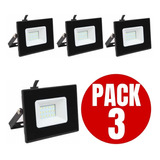 Foco Proyector Led 20w Exterior Pack 3 Unidades 