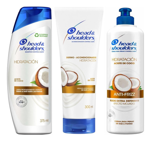 Head & Shoulders Hidratación Shampoo, Acondicionador, Crema