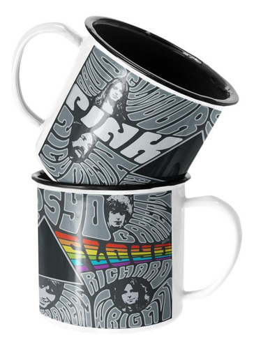 Taza Enlozada Lechera Pink Floyd Rock