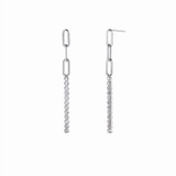 Aros Largos Clip Circones Plata 925