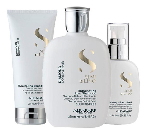 Kit Alfaparf Sdl Diamond - Sh 250ml + Cond 200ml + Fin 125ml