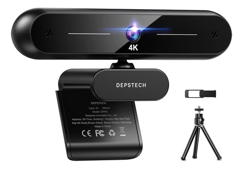 Cámara Web Depstech 4k, Cámara Web Dw40 Con Micrófono De Enf