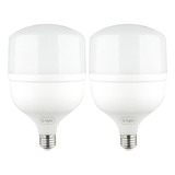 Kit 2 Lâmpadas Led 50w 6500k E27 Bulbo Alta Potência Kian Luz Branco