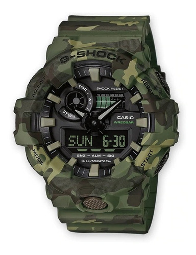 Reloj Casio G-shock Ga-700cm Camuflado Hombre 100% Original