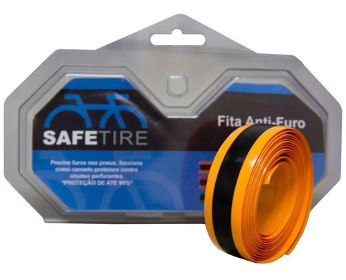 Fita Anti-furo Safetire 23mm Laranja - Aro 700 - Par