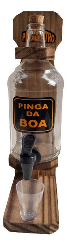 Pingometro Porta Pinga Dosador Cachaça Artesanal De Parede 