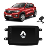 Kit Central Multimidia Mp5 Mp8 Kwid + Moldura + Camera Ios