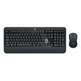 Kit De Teclado Y Mouse Inalámbrico Logitech Mk540 Español Latinoamérica De Color Negro