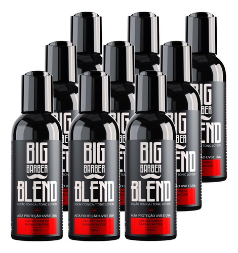 Tônico Capilar Blend Big Barber 120ml Nasce Barba Com 9 Unid