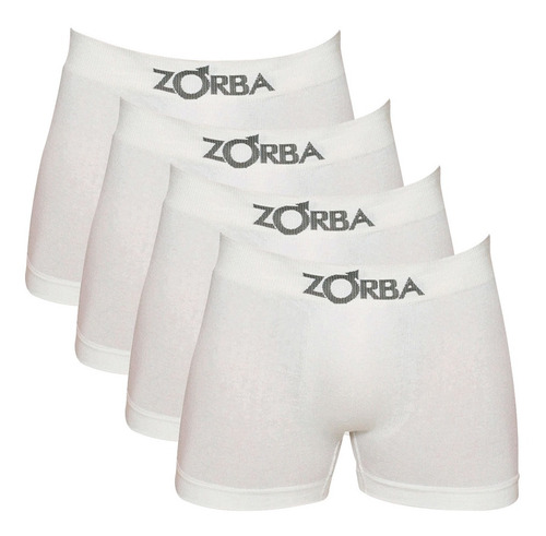 Kit 4 Cuecas Box Boxer Zorba Algodão Sem Costura 781 Sortida