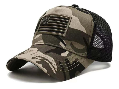 Boné Aba Curva  Americano  Cor - Camuflado - 1 Unidade