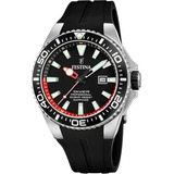 Reloj Festina F20664.3 Hombre The Originals/diver  Negro Color Del Bisel Plateado