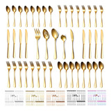 Kyraton Gold Silverware Set 45 Piezas Servicio Para 8, Titan